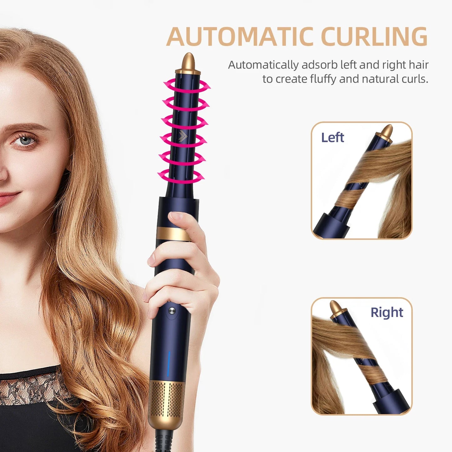 Negative Ion Hair Dryer Styling System with Auto-Wrap Curlers
