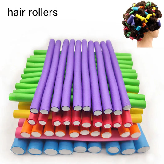 10pcs No-Heat Flexi Rollers Styling Rods