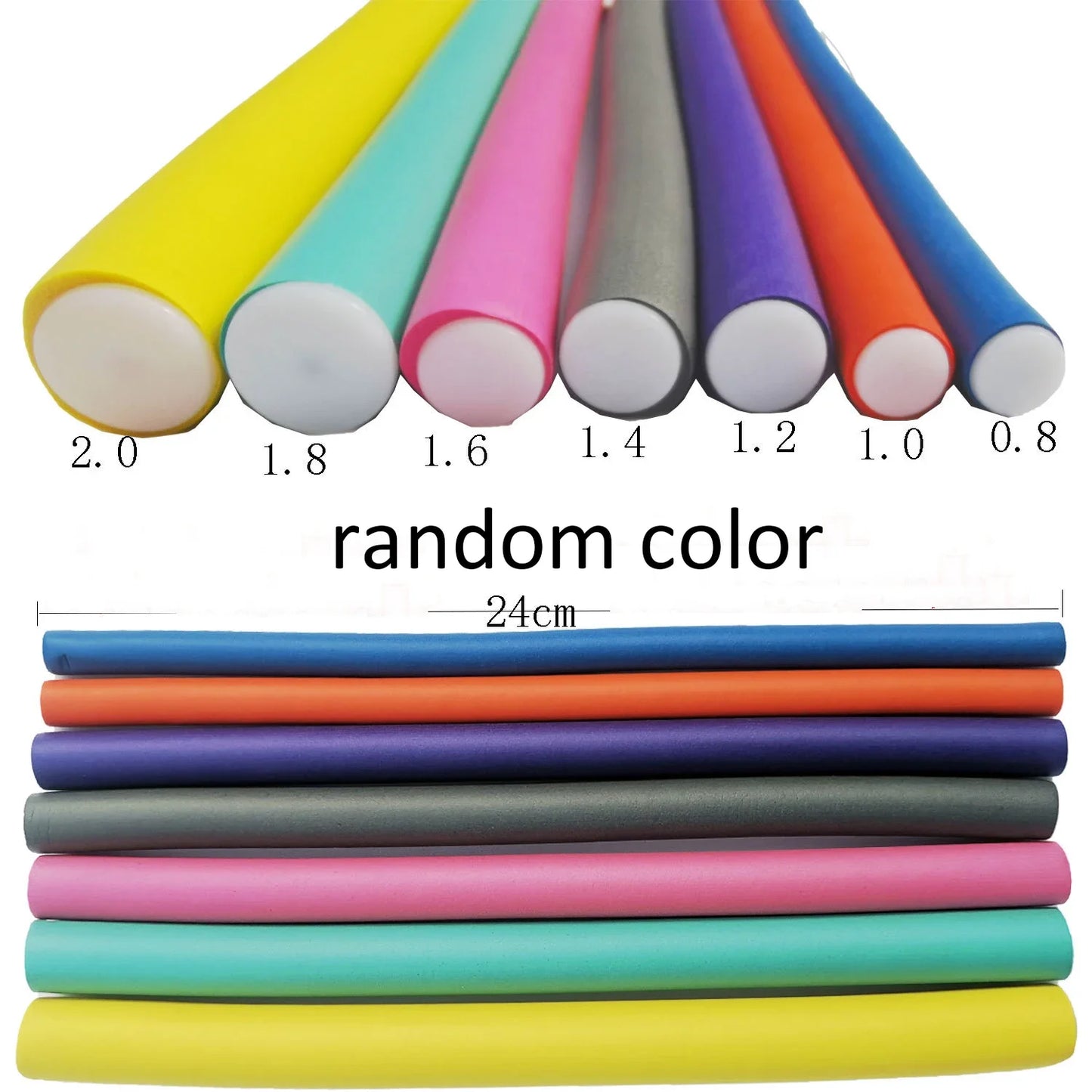 10pcs No-Heat Flexi Rollers Styling Rods