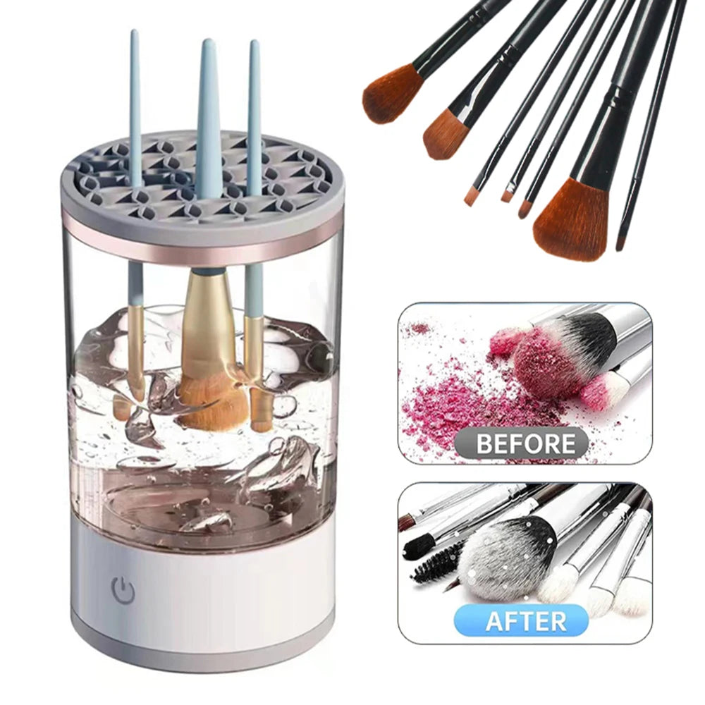 3 In 1 Electric Makeup Brush Cleaner - Brush Washer & Quick Dry Tool