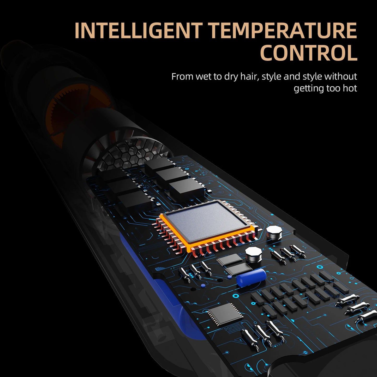 Negative Ion Hair Dryer Styling System with Auto-Wrap Curlers