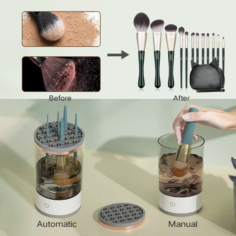 3 In 1 Electric Makeup Brush Cleaner - Brush Washer & Quick Dry Tool
